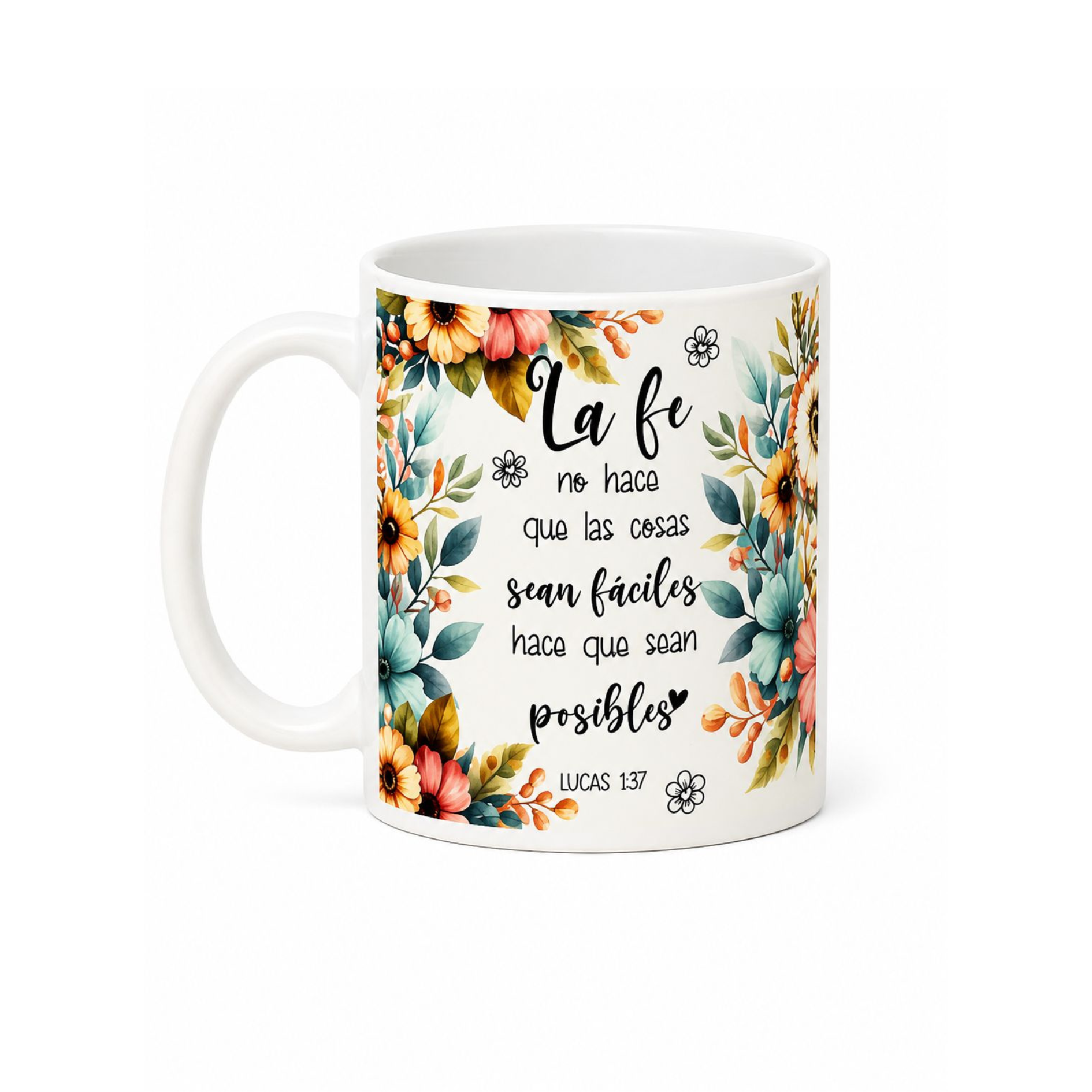 Taza 12oz Frase de Fe